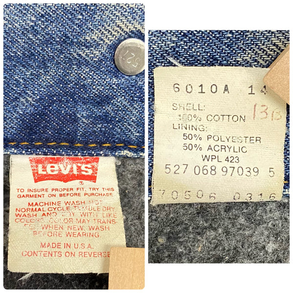【曜日割引対象外】 リーバイス Levi's 90's 70506-0316 USA製 裏地ブランケット デニム ジャケット ブルー 40サイズ 201MT-4736 VB