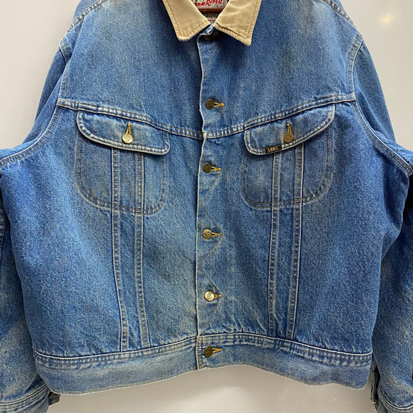 【曜日割引対象外】 リー Lee 90's ストームライダー デニムジャケット ブランケットライナー ジャケット ブルー 50サイズ 201MT-4521 VB