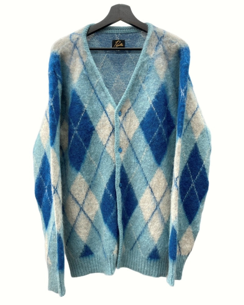 Needles モヘヤカーディガンM アーガイル柄