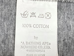 アベイシングエイプ A BATHING APE ベイプ BAPE 初期 90s トレーナー リバースウィーブ スワロフスキー ラインストーン クルーネック Y2K ロゴ 日本製 GRAY 灰色 スウェット プリント グレー XLサイズ 104MT-1821