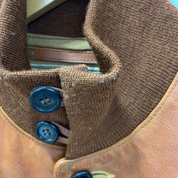 アヴィレックス AVIREX A-1 レザージャケット 6151112 ジャケット ブラウン 40サイズ 201MT-4686