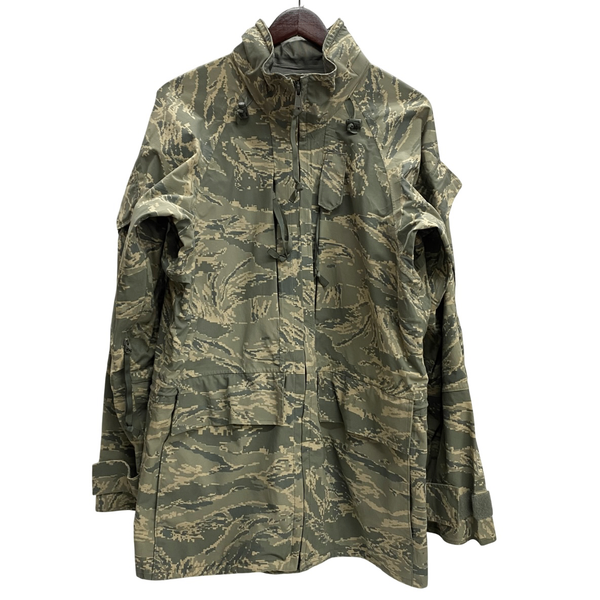 【曜日割引対象外】 ミリタリー MILITARY US.AIR FORCE USAF APECS GORE-TEX デジタルタイガーストライプ ジャケット カーキ Sサイズ 201MT-4437 VB