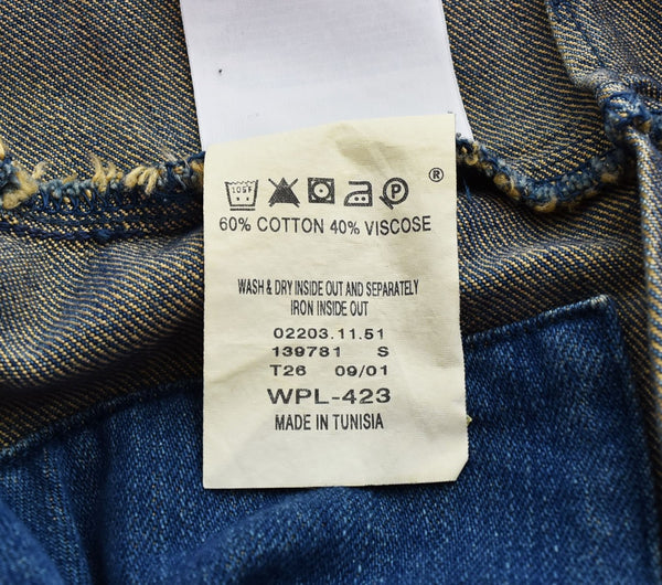リーバイス Levi's RED リーバイスレッド 初期 2002年製 名作 Guys Warped Coat デニム ワープド コート テーラード  MADE IN TUNISIA WPL-423 ジャケット ブルー Sサイズ 103MT-2247