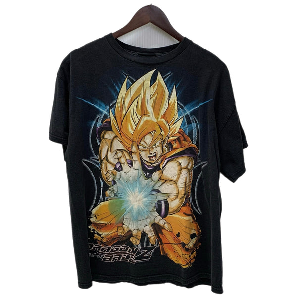 【曜日割引対象外】 アニメ Dragon Ball Z 孫悟空 かめはめ波 Tシャツ ブラック 201MT-3639 VB