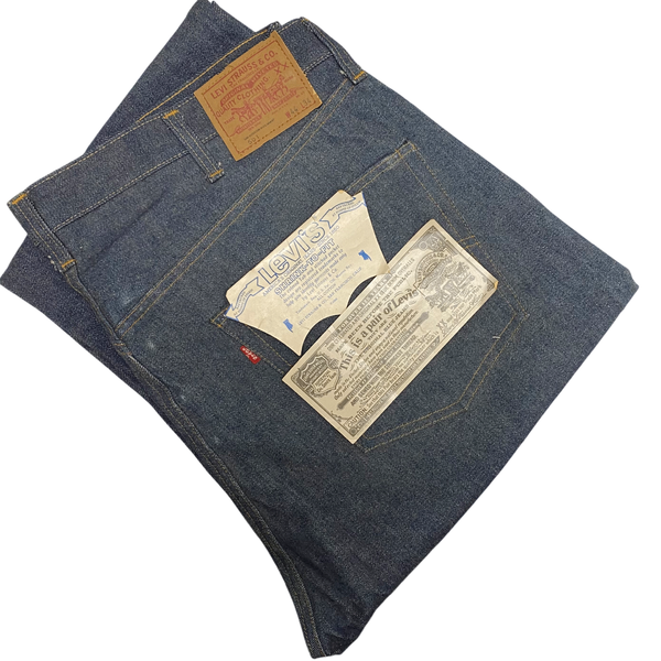 【曜日割引対象外】 リーバイス Levi's 70's 501 66前期 Dead Stock フラッシャー付き デニム ブルー W44 L34サイズ 201MB-1217 VB