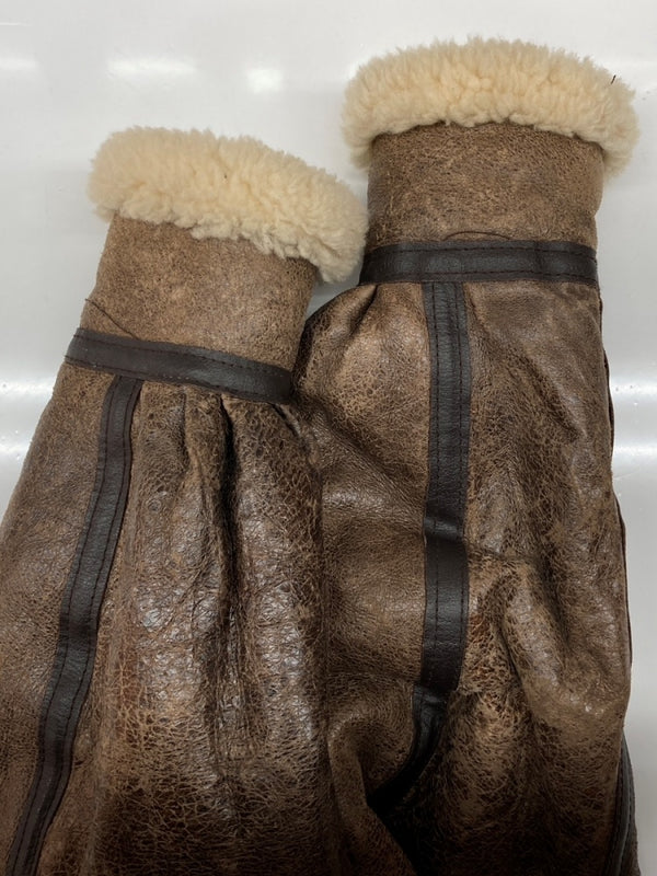 アビレックス AVIREX B-3 MOUTON FLIGHT JACKET ムートン フライト ジャケット フーディ ボア ジップアップ 軍物 アウター 茶 33H5595 サイズ 36 ジャケット 無地 ブラウン 104MT-1712