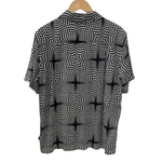 ステューシー STUSSY Psychedelic Checker Shirt 半袖シャツ ホワイト Mサイズ 201MT-3906