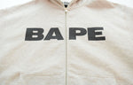 アベイシングエイプ A BATHING APE FOOTBALL RELAXED FIT FULL ZIP HOODIE ロゴ プリント パーカー グレー 001ZPJ301002M パーカ グレー Lサイズ 103MT-2039