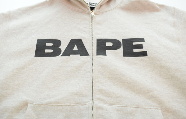 アベイシングエイプ A BATHING APE FOOTBALL RELAXED FIT FULL ZIP HOODIE ロゴ プリント パーカー グレー 001ZPJ301002M パーカ グレー Lサイズ 103MT-2039