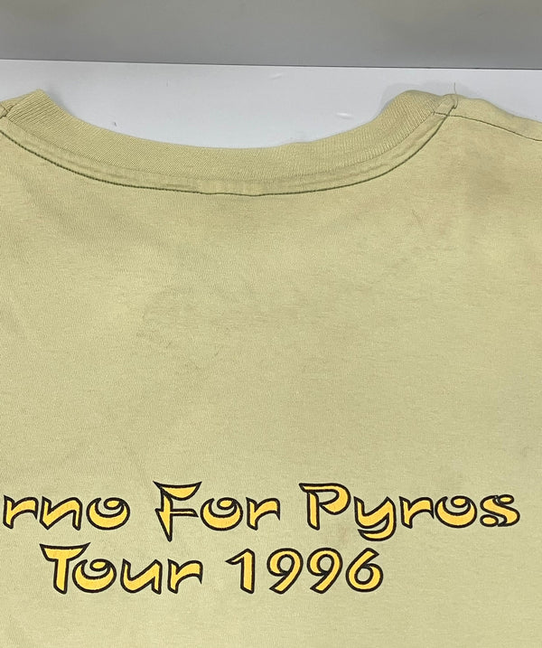 バンドTシャツ BAND-T 90's 90s 90年代 anvil Porno For Pyros ポルノ・フォー・パイロス Good God's Urge  両面プリント USA製 MADE IN USA 袖裾シングルステッチ XL Tシャツ プリント グリーン LLサイズ 101MT-2420