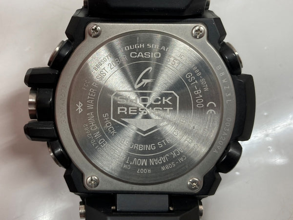 ジーショック G-SHOCK CASIO カシオ G-STEEL 耐衝撃構造 20気圧防水 アウトドア 腕時計 ウォッチ 5513 銀 黒 GST-B100 メンズ腕時計ブラック 104T-35
