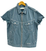 オフホワイト Off-White ジップアップ カットオフ ジャケット ジャケット ブルー Lサイズ 101MT-4147