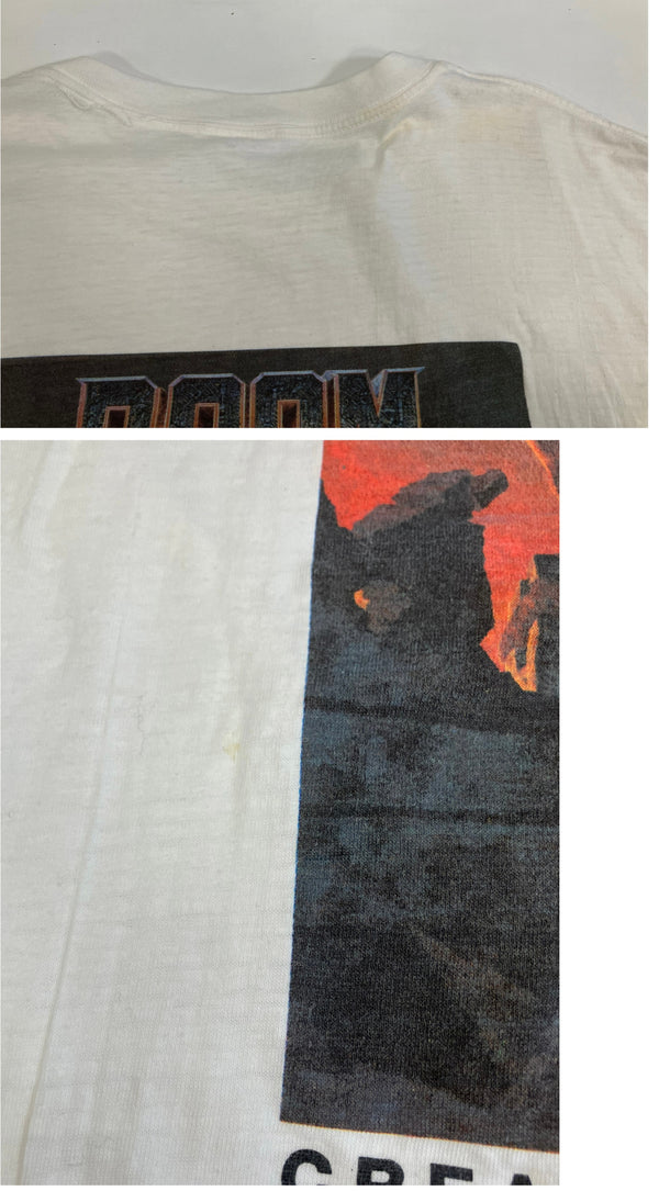 US US古着 90's 90年代 ヴィンテージ vintage Doom 2 II Hell on Earth ID Softwear  VIDEO GAME ビデオゲーム PC 両面プリント XL Tシャツ ホワイト LLサイズ 101MT-4112