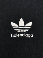 バレンシアガ BALENCIAGA 22AW × adidas アディダス Hoodie Large Fit ラージ フィット プルオーバー パーカー フーディ 刺繍 黒 729322 TNVN2 パーカ ロゴ ブラック Lサイズ 104MT-1646