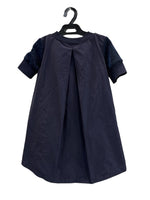 モンクレール MONCLER ABITO キッズ キラキラ ラメ グリッター 紺 D29548573005 829DD ワンピース 無地 ネイビー 4 anni 104cmサイズ 101KT-14