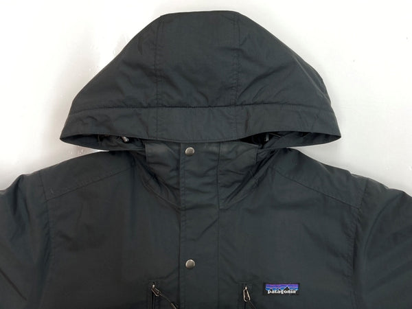 パタゴニア Patagonia 12AW ISTHMUS PARKA イスマス パーカ 裏ボア ダブルジップ フーディ アウトドア アウター 黒 27020FA12 ジャケット ロゴ ブラック Sサイズ 104MT-2156