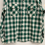 【曜日割引対象外】 ヴィンテージ vintage ~50's McGREGOR USA製 ブロックチェック オープンカラーシャツ 長袖シャツ グリーン Mサイズ 201MT-4369 VB