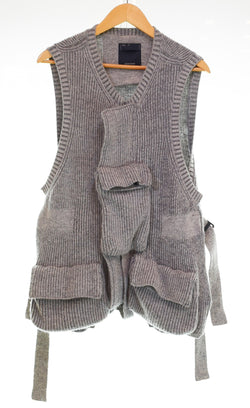 ミーンズワイル meanswhile Body Armor Knit Vest ボディ アーマー ニット ベスト  ウール 24AW MW-KT24201 ベスト グレー Sサイズ 103MT-3200