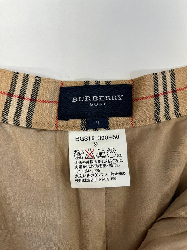 バーバリー Burberry GOLF ゴルフ キュロットスカート ショートパンツ バーバリーチェック  キュロット ベージュ サイズ9 101LB-30