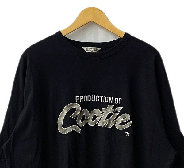 クーティープロダクションズ COOTIE PRODUCTIONS Embroidery Oversized Tシャツ 刺繍 ブラック Lサイズ 201MT-2558
