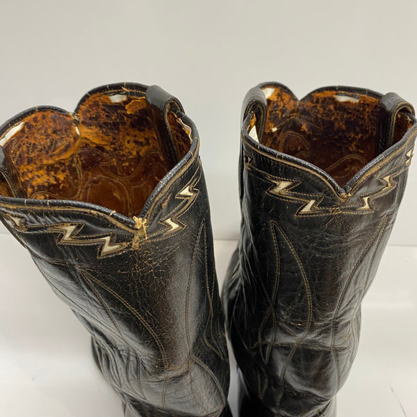 【曜日割引対象外】 アクメ ACME BOOT 50's~70's USA製 メンズ靴 ブーツ ウエスタン ブラック 201-shoes1219 VB