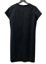 コムデギャルソン COMME des GARCONS ジュンヤワタナベ JUNYA WATANABE 半袖 膝丈 ドレス DRESS バックファスナー BLACK 黒 ワンピース 無地 ブラック 104LT-214