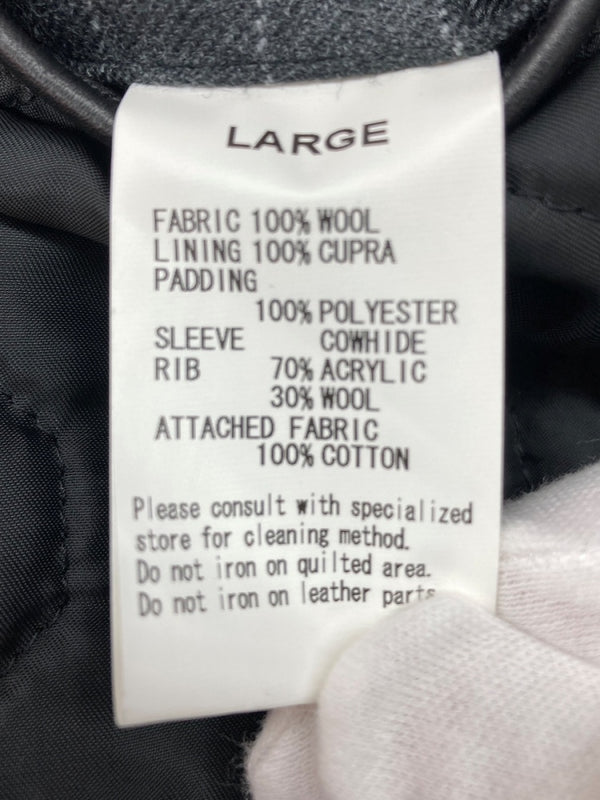 ステューシー STUSSY × fragment フラグメント Varsity jacket バーシティ ジャケット スタジャン 黒 ジャケット 無地 ブラック Lサイズ 104MT-2064