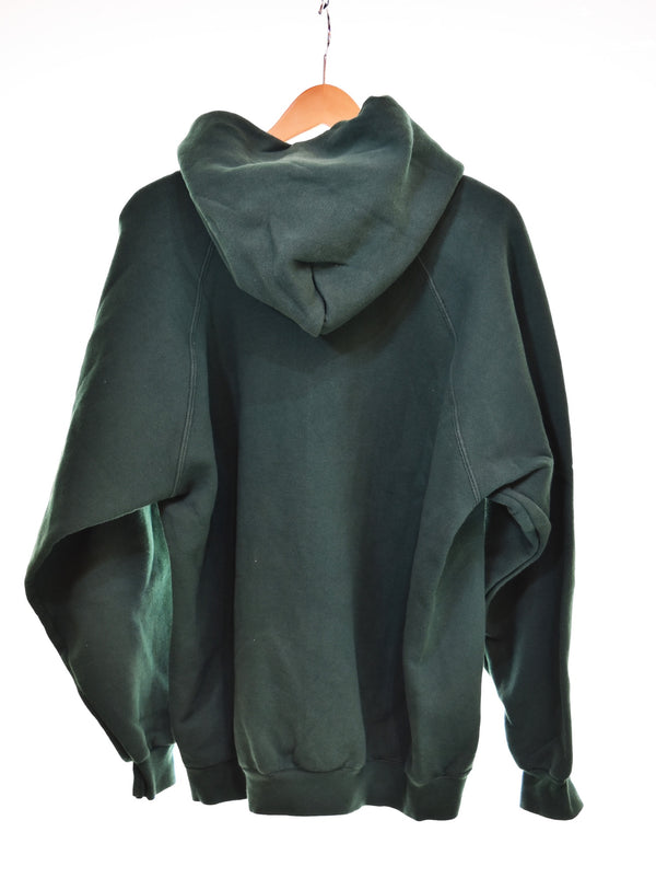 アディダス adidas 90's USA製 ビッグ トレフォイル ロゴ刺繍 スウェット パーカー パーカ グリーン Mサイズ 103MT-3162