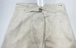 ヴィンテージ vintage 20s 30s ボージョンパンツ ヘリンボーン リネン 針シンチ フランス軍 フレンチ ユーロ French Army Linen HBT Bourgeron 生成り 無地 スラックス ホワイト 104MB-298