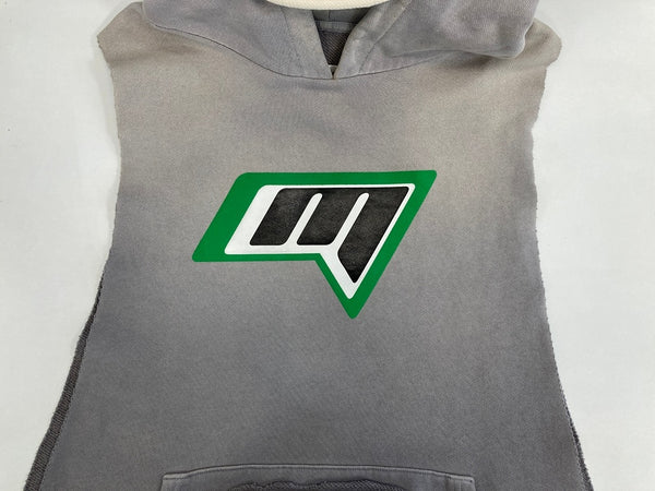 メゾン マルジェラ Maison Margiela スリーブレス フーディ ノースリーブ パーカー ロゴ ヴィンテージ加工 サイズ50 パーカ グレー 101MT-3679