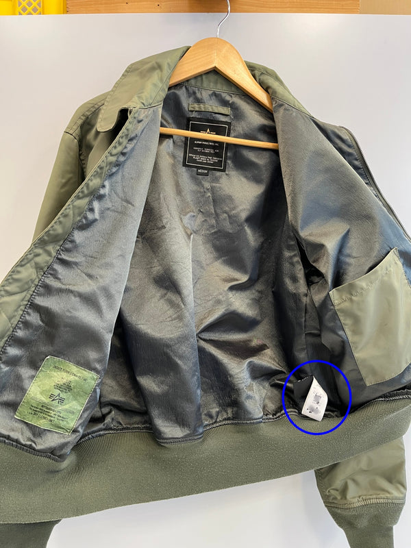 アルファ インダストリーズ ALPHA INDUSTRIES フライトジャケット CWU36P CWU-36/P ミリタリージャケット ジャケット カーキ Mサイズ 101MT-5410