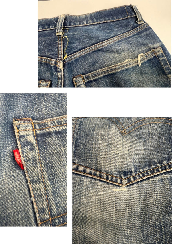 リーバイス Levi's 60's~70's 60～70年代 505 BIGE 不均等V ボタン裏5刻印 並行ステッチ 42TALON ZIPPER 赤耳 耳付き VINTAGE ヴィンテージ デニム ブルー 101MB-662