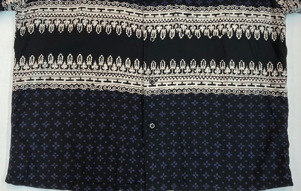 クーティー COOTIE RAYON OPEN COLLAR S/S SHIRT オープンカラー シャツ アロハシャツ バンダナ 半袖 黒 半袖シャツ 総柄 ブラック Mサイズ 104MT-1161