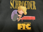 エフティーシー FTC × ピーナッツ PEANUTS CAPSULE COLLECTION シュローダー SCHROEDER HOODY フーディ パーカー 裏起毛 BLACK 黒 パーカ プリント ブラック XLサイズ 104MT-1883