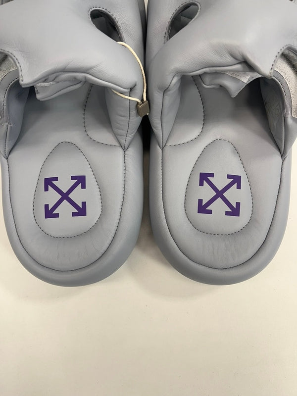 オフホワイト Off-White Meteor メテオ パデッドサンダル レザースライド メンズ靴 サンダル その他 グレー EU40 101sh-2152