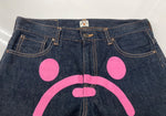 アベイシングエイプ A BATHING APE Milo Face Denim Pants マイロ フェイス デニム パンツ ジーンズ 紺 プリント デニム ネイビー TALL 104MB-369
