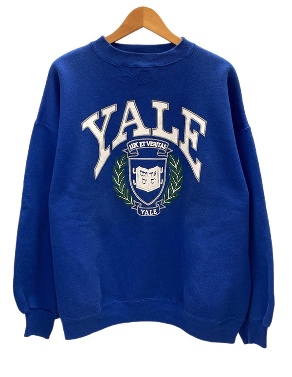 ヴィンテージ vintage YALE イェール大学 カレッジプリント US古着 青 XL スウェット ブルー LLサイズ 101MT-3112