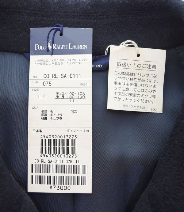 ラルフローレン RalphLauren チェスターコート ラグラン 比翼仕立 CO-RL-SA-0111 コート ネイビー LLサイズ 103MT-2931