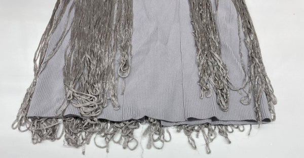 アンスリード UN3D MESH FRINGE KT SK メッシュ フリンジ ニット タイト マークスタイラー ライトグレー GRAY 灰色 NAVY ネイビー 紺 SIZE38 522420800401-01 スカート グレー 104LB-42