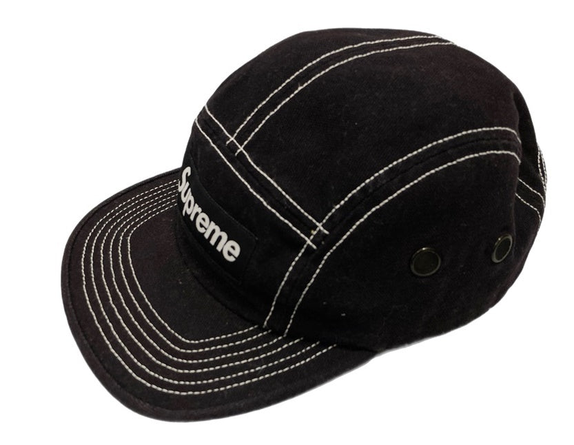 シュプリーム SUPREME Field Camp Cap 20SS 黒 ステッチ ボックスロゴ 帽子 メンズ帽子 キャップ ロゴ ブラック  101hat-73 | 古着通販のドンドンサガール