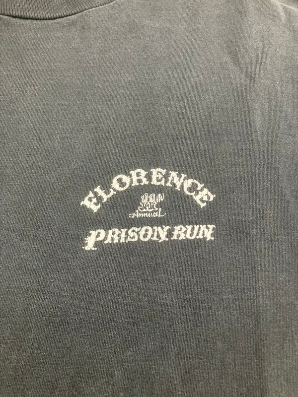 ハーレーダビットソン Harley Davidson 90s 90's FRUIT OF THE LOOM FLORENCE PRISON RUN 1994 両面 袖プリント USA製 XL ロンT ブラック LLサイズ 101MT-3474