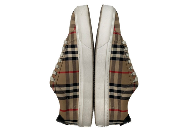 バーバリー Burberry 22SS LOW TOP SNEAKERS ロー トップ スニーカー ノバチェック シューズ 茶 メンズ靴 スニーカー ブラウン サイズ 40 104S-986