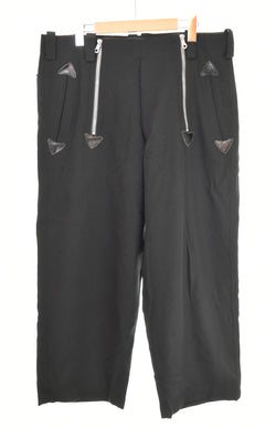 ヨウジヤマモト Yohji Yamamoto Pour Homme 05AW Worsted rogger pants ウールパンツ 黒 HN-P12-101 ボトムスその他 ブラック 2 103MB-383