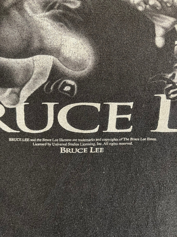 US US古着 BRUCE LEE ブルース・リー  カンフー 陰陽 黒 Tシャツ ブラック 101MT-4833