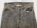 リーバイス Levi's 90s 90年代 501 先染め ブラック ジーンズ ジーパン USA製 ボタン裏653 無地 デニム ブラック W29 L34 104MB-295