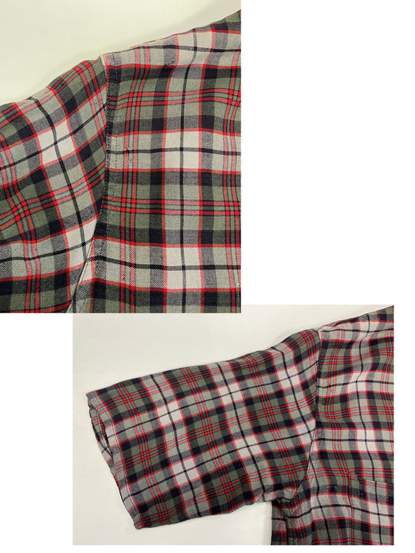 ヴィンテージ vintage 50's～60's 50年代 60年代 harper チェック 開襟 オープンカラーシャツ ボックス ループカラー 半袖シャツ レッド Mサイズ 101MT-4128