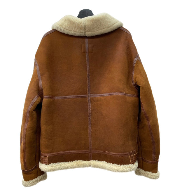 アヴィレックス AVIREX TYPE B-6 FLIGHT JACKET フライト ジャケット スウェード レザー ムートン ボア ミリタリー アウター USA製 茶 サイズ40 ジャケット 無地 ブラウン 104MT-2233