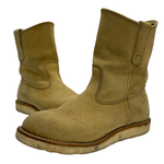 【曜日割引対象外】 レッドウィング RED WING ペコスブーツ スエード USA製 8168 メンズ靴 ブーツ ペコスタイプ ベージュ 25cmサイズ 201-shoes1520 VB