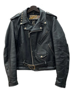 ショット SCHOTT DOUBLE RIDERS JACKET ダブル ライダース ジャケット スタッズ ドクロ LOVE ペイント バイカー アウター 黒 サイズ40 ジャケット 無地 ブラック 104MT-2228