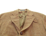 ラルフローレン RalphLauren ツイードジャケット ウエストベルト エルボーパッチ チンストラップ ジャケット ブラウン Lサイズ 103MT-2852